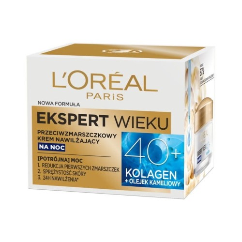 LOREAL Ekspert Wieku 40+ Przeciwzmarszczkowy Krem nawilżający na noc 50 ml