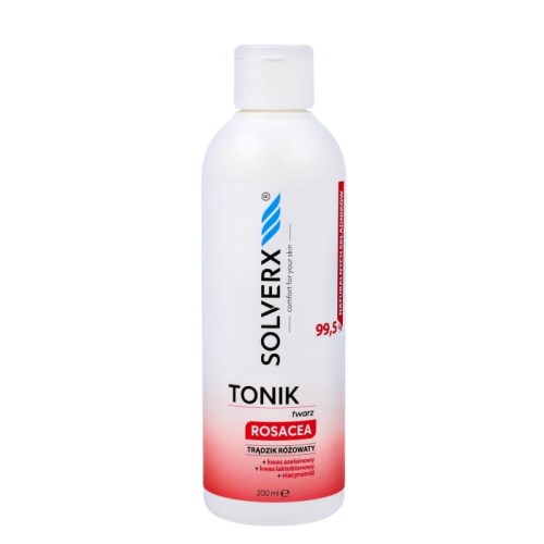 SOLVERX Rosacea Tonik do twarzy do cery z trądzikiem różowatym 200 ml