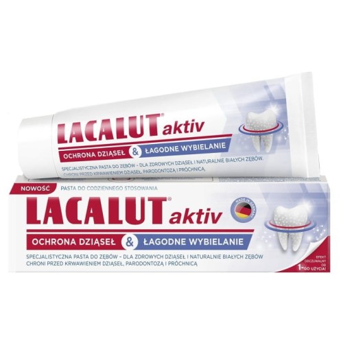 Lacalut Pasta do zębów Activ - ochrona dziąseł &amp; aktywne wybielanie 75ml