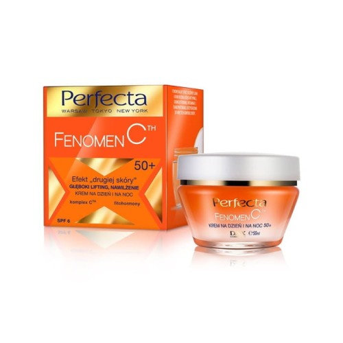 PERFECTA Fenomen C 50+ Krem na dzień i na noc Efekt drugiej skóry, Głęboki lifting, Nawilżenie 50 ml