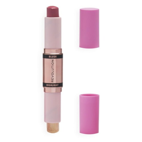 REVOLUTION Blush &amp; Highlight Stick Róż i Rozświetlacz w sztyfcie Mauve Glow 4.3g