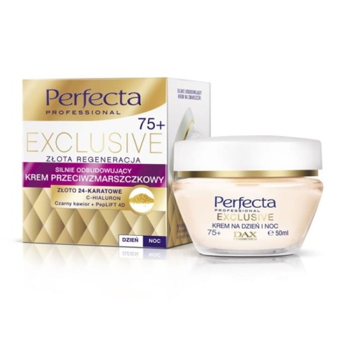 PERFECTA Exclusive 75+ Krem przeciwzmarszczkowy - Silnie Odbudowujący na dzień i noc  50ml