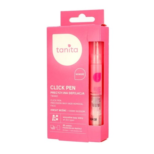 Tanita Click Pen Aplikator z woskiem do precyzyjnej depilacji twarzy Kwiat Wiśni  3.6ml
