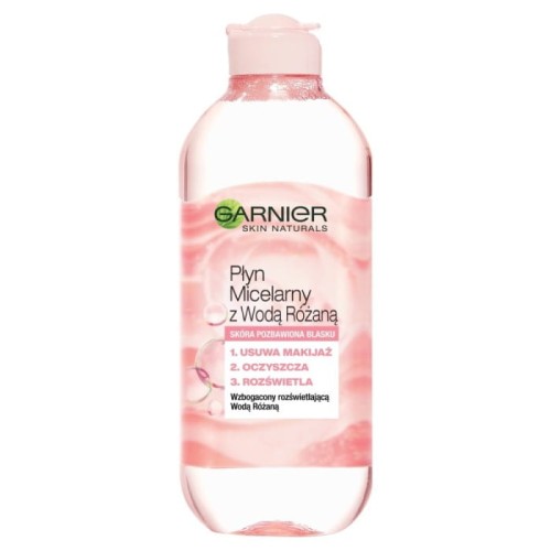 Garnier Skin Naturals Płyn micelarny z Wodą Różaną - cera pozbawiona blasku  400ml