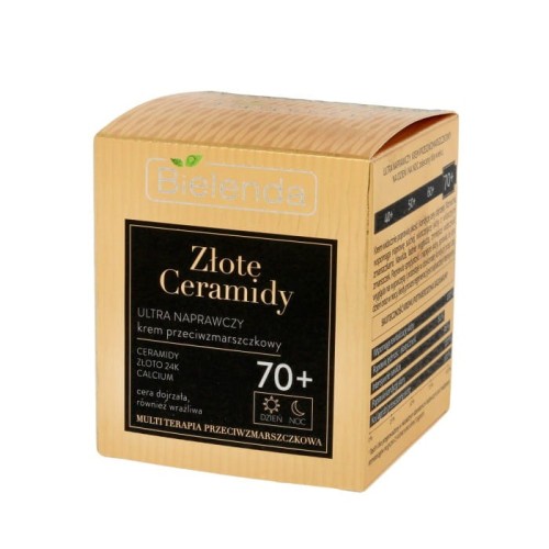 Bielenda Złote Ceramidy Ultra naprawczy Krem przeciwzmarszczkowy 70+ na dzień i noc  50ml