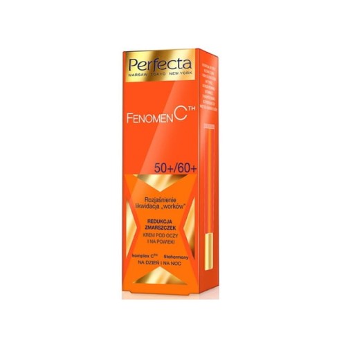 PERFECTA Fenomen C 50+/60+ Krem pod oczy i na powieki Rozjaśnienie, Likwidacja worków, Redukcja zmarszczek 15 ml