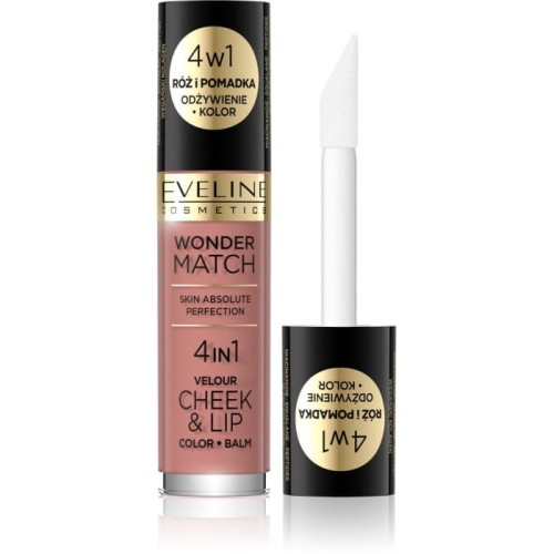 EVELINE  Wonder Match Róż i Pomadka w płynie nr 01 4.5 ml