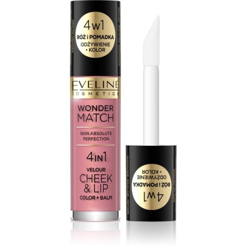 EVELINE Wonder Match Róż i Pomadka w płynie nr 03 4.5 ml