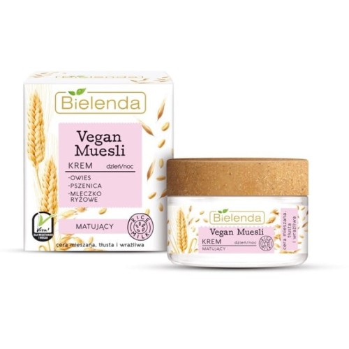 BIELENDA VEGAN MUESLI Krem matujący na dzień i noc 50ml