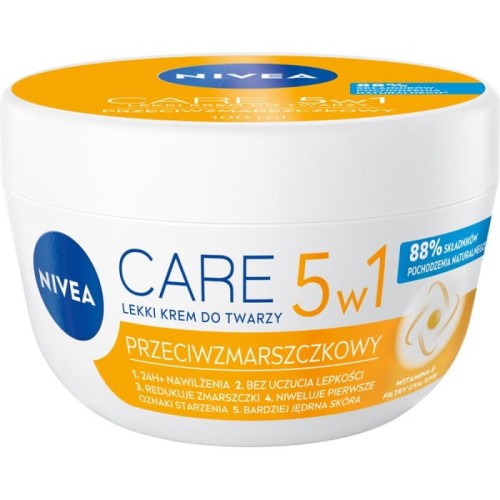 NIVEA Care Lekki krem przeciwzmarszczkowy do twarzy 5w1 100 ml