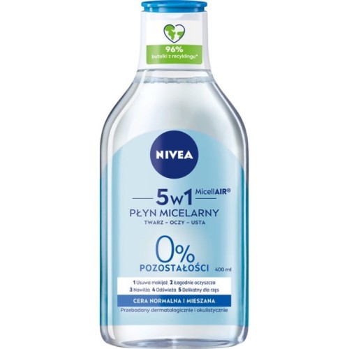 NIVEA MicellAIR Płyn micelarny do demakijażu 5w1 - cera normalna i mieszana 400 ml