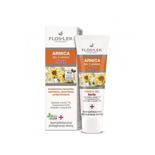 Floslek ARNICA® Żel z arniką forte na rozszerzone naczynka, zasinienia, obrzmienia, podpuchnięcia 50 ml