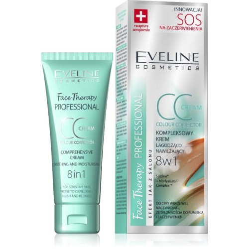 EVELINE Face Therapy Professional Kompleksowy krem CC łagodząco-nawilżający na zaczerwienienia 30 ml