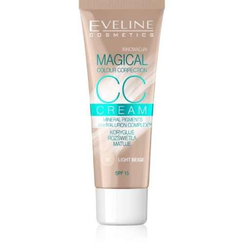 EVELINE Magical Colour Correction CC Multifunkcyjny podkład nr 50 Jasny Beż 30 ml