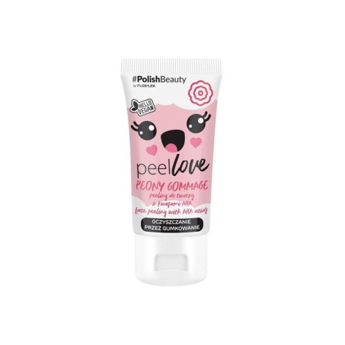 Floslek PEELLOVE® PEONY GOMMAGE peeling do twarzy z kwasami AHA 75 ml