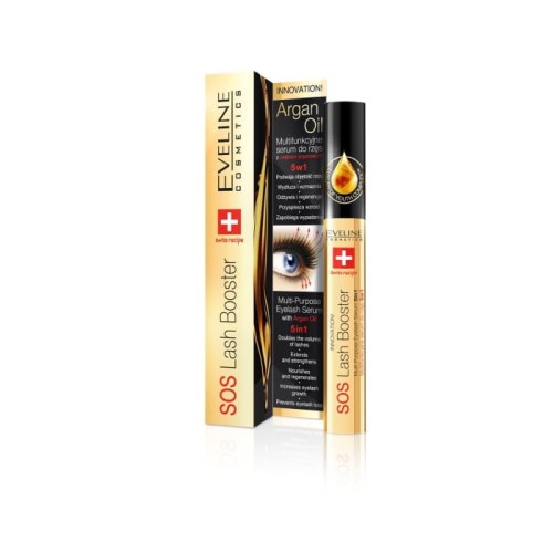 EVELINE SOS Lash Booster Multifunkcyjne serum do rzęs z olejkiem arganowym 5w1 10 ml