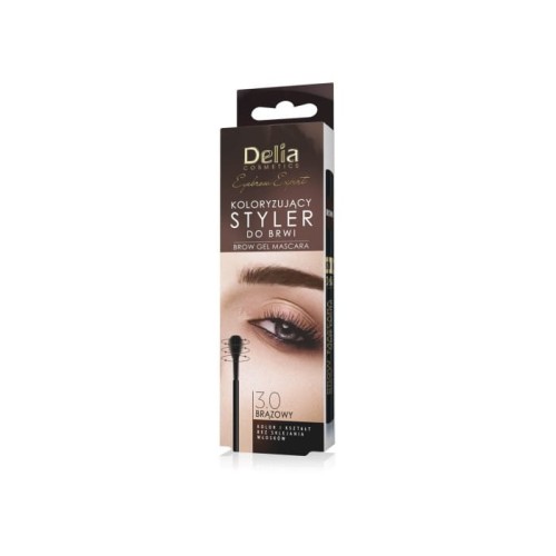 DELIA Eyebrow Expert Styler koloryzujący do brwi maskara 3.0 Brązowy 11 ml