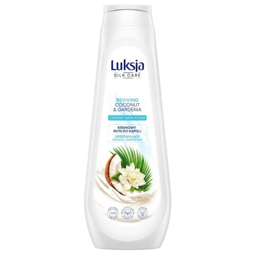 Luksja Silk Care Kremowy Płyn do kąpieli - Orzeźwiające Kokos i Gardenia 900ml