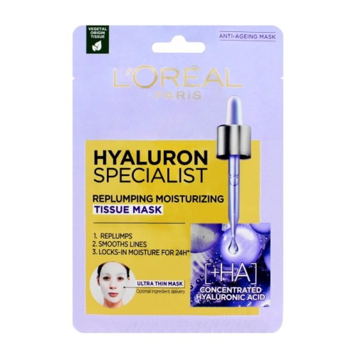 LOREAL Hyaluron Specialist Nawilżająca Maska do twarzy na tkaninie 30 g