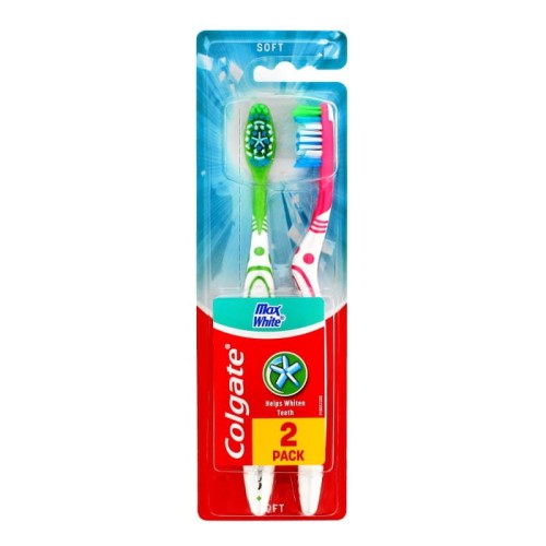 Colgate Szczoteczka MaX White miękka - mix kolorów 1+1gratis