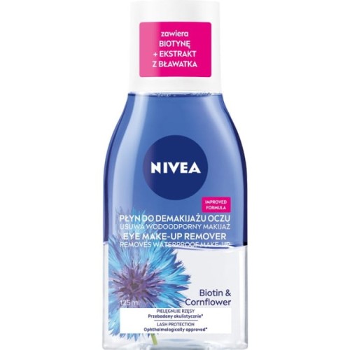 NIVEA Dwufazowy płyn do demakijażu oczu Biotin &amp; Cornflower 125 ml