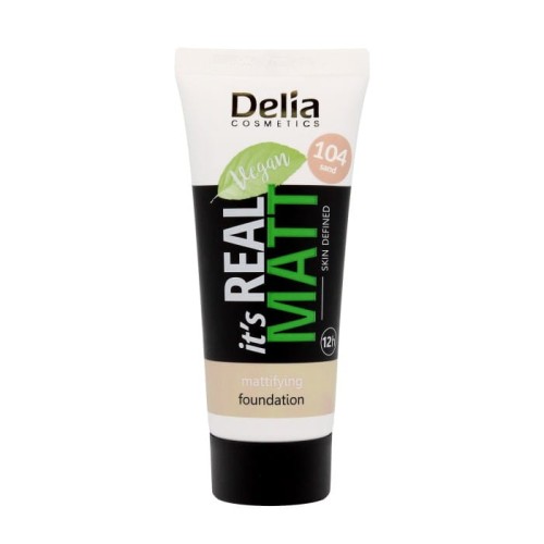 DELIA It`s Real Matt Podkład matujący odżywczo-nawilżający 104 Sand 30 ml