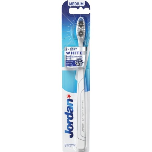 Jordan Szczoteczka do zębów Expert White - medium - mix kolorów 1szt