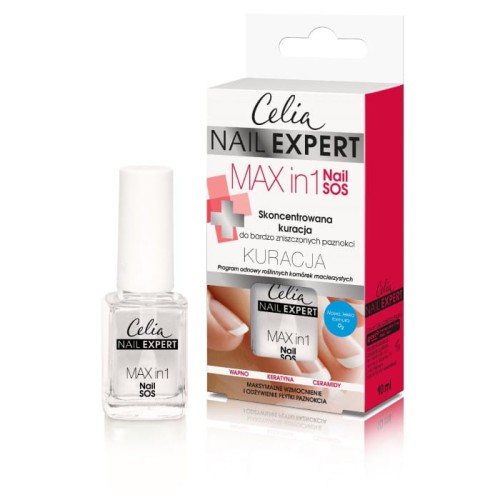 Celia Nail Expert Skoncentrowana kuracja do paznokci Max in 1 Nail SOS  10ml