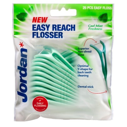 Jordan Nici dentystyczne i wykałaczki 2w1 Easy Reach Flosser  1op.-25szt