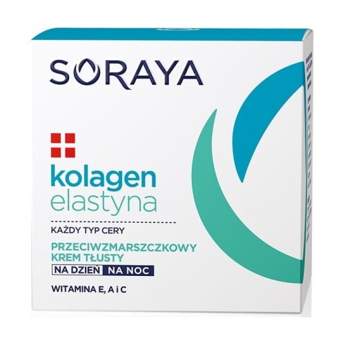 Soraya Kolagen Elastyna Przeciwzmarszczkowy Krem tłusty na dzień i noc 50ml