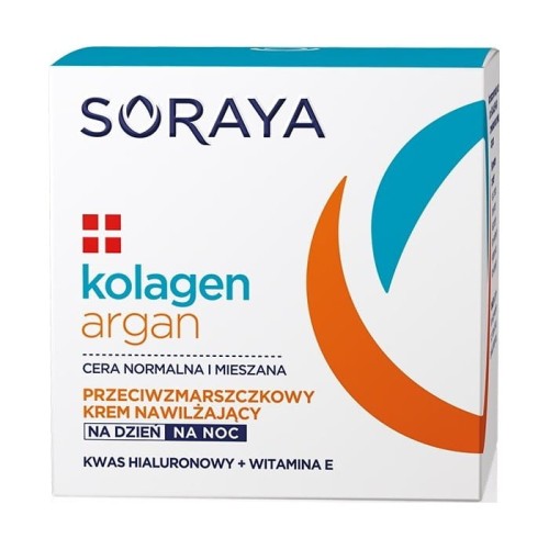 Soraya Kolagen Argan Krem nawilżający przeciwzmarszczkowy na dzień i noc  50ml