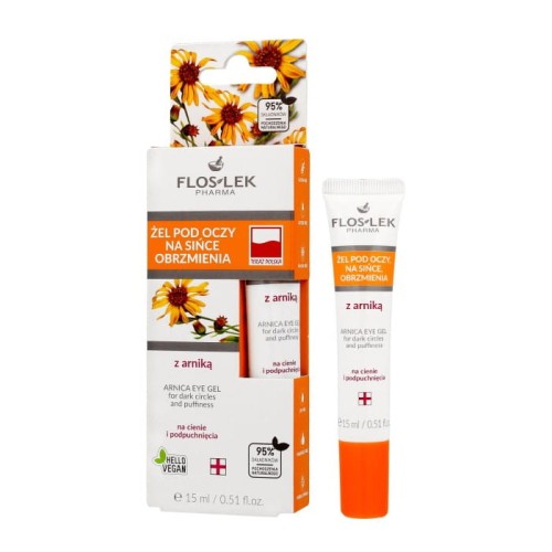 FLOSLEK Oczy Żel pod oczy na sińce, obrzmienia z arniką 15 ml