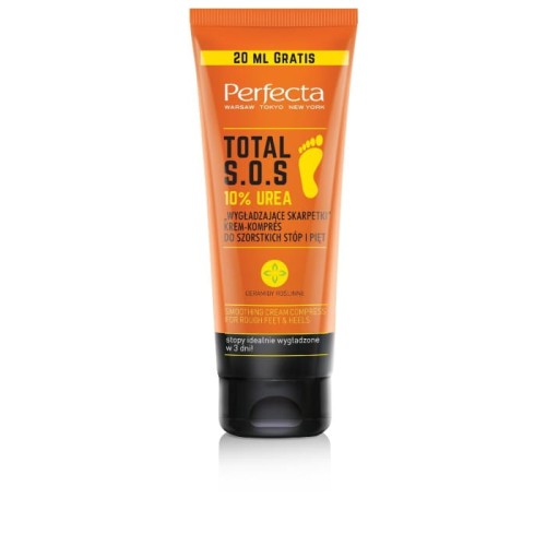 PERFECTA Total S.O.S. Krem-kompres do szorstkich stóp i pięt - Wygładzające Skarpetki 10% Urea 120 ml