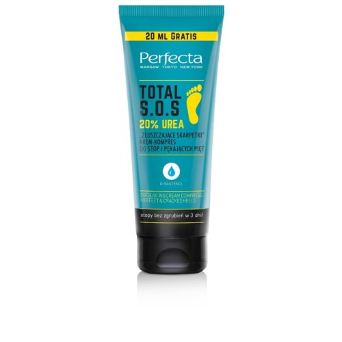 PERFECTA Total S.O.S. Krem-kompres do stóp i pękających pięt - Złuszczające Skarpetki 20% Urea 120 ml