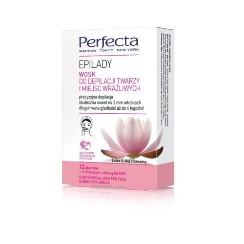 Perfecta Epilady Wosk do depilacji twarzy i miejsc wrażliwych 1op. - 12 plastrów