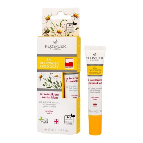 FLOSLEK Oczy Żel do powiek i pod oczy ze świetlikiem i rumiankiem 15 ml