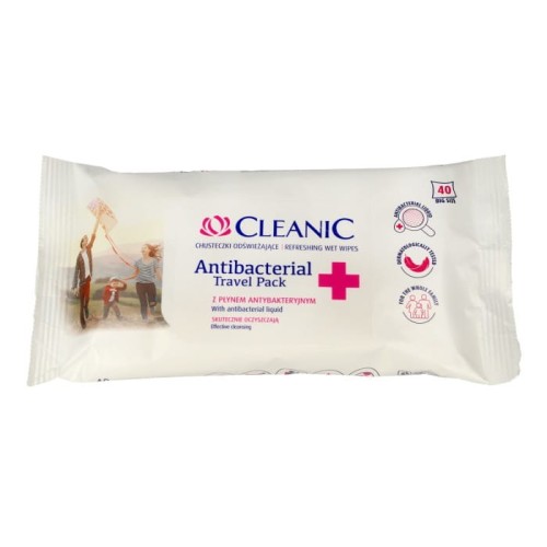 HARPER CLEANIC Chust ods.Antib Travel 40szt pop u&amp;