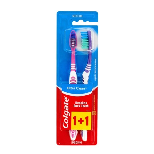 Colgate Szczoteczka DUO Extra Clean Średnia - mix kolorów 1 op.-2szt