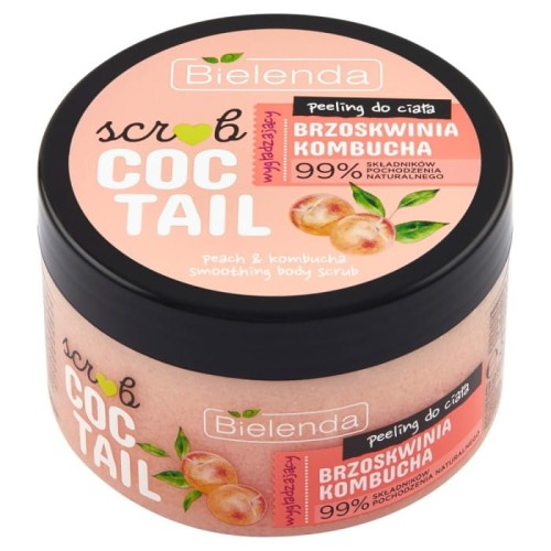 Bielenda Scrub Coctail Peeling do ciała wygładzający Brzoskwinia &amp; Kombucha 350g