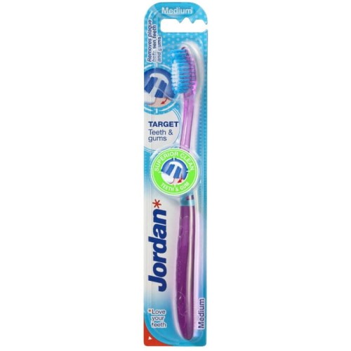 Jordan Szczoteczka do zębów Target Teeth &amp; Gums medium mix kolorów 1szt