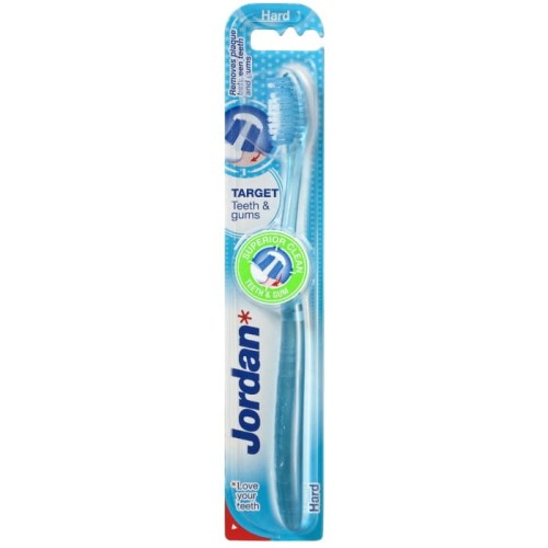 Jordan Szczoteczka do zębów Target Teeth &amp; Gums hard mix kolorów 1szt