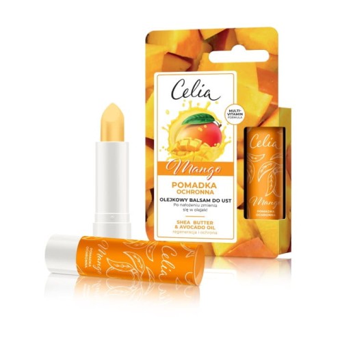 Celia Pomadka ochronna - Olejkowy balsam do ust Mango 1szt