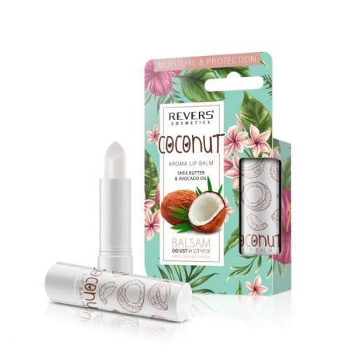 REVERS Balsam do ust w sztyfcie nawilżenie &amp; ochrona - Coconut 4g