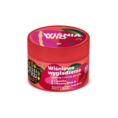 TUTTI FRUTTI Peeling wygładzający cukrowy do ciała Wiśnia i Wanilia 300 g