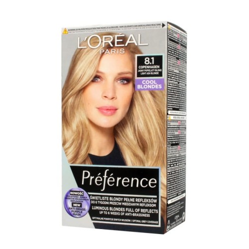 Loreal Preference Farba do włosów nr 8.1 Copenhaguen - jasny popielaty blond  1op.
