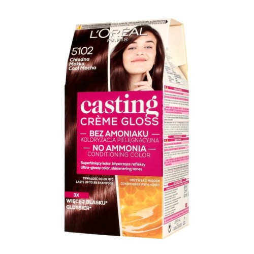 LOREAL Casting Creme Gloss Krem koloryzujący nr 5102 Chłodna Mokka  1op.