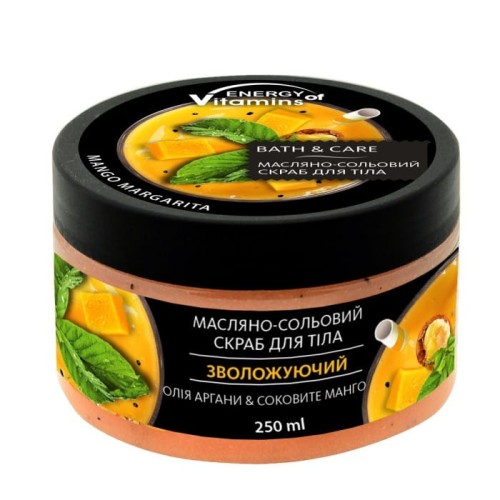 ENERGY OF VITAMINS Bath&amp;Care Olejowy Peeling solny do ciała Mango Margarita - z olejkiem arganowym 250ml