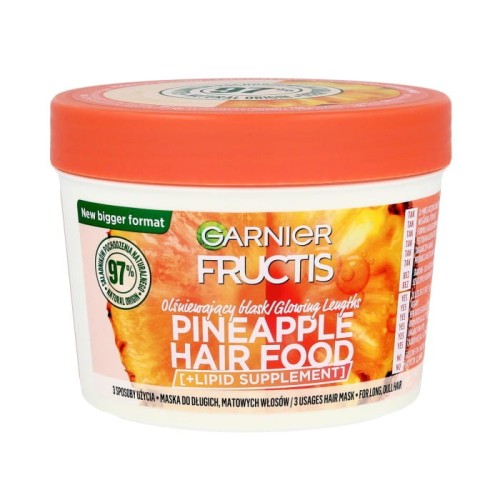 GARNIER Fructis Hair Food Maska olśniewający blask do włosów długich i matowych - Pineapple 400 ml