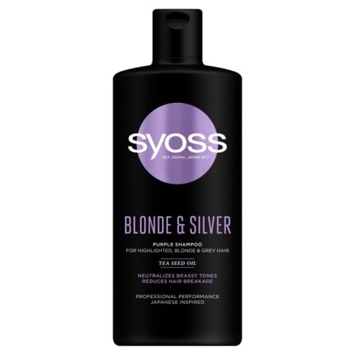 Schwarzkopf  Syoss Blonde &amp; Silver Szampon do włosów przeciw żółtym tonom  440ml