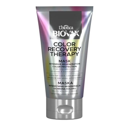 L`BIOTICA Biovax Color Recovery Therapy Maska do włosów koloryzowanych - Intensywna Regeneracja&amp;Ochrona Koloru  150ml
